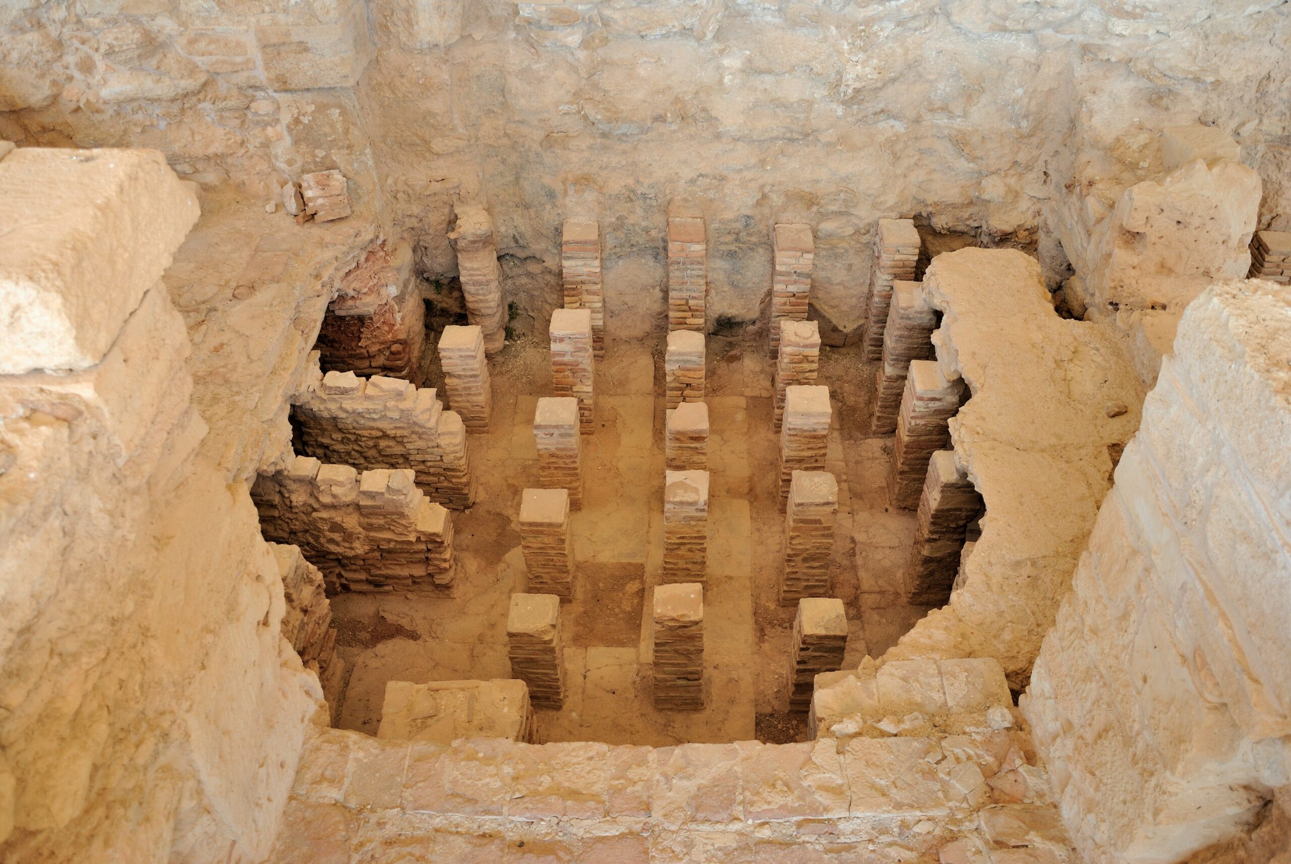 Ancient Hypocaust used by Romans to heat their public baths -  included in the brief history of Essex logs by County Logs and Coal